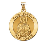 Saint Fintan Round Religious Medal