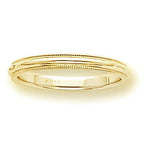 14K Yellow Gold Approx. 0.12 Inch Milgrain Wedding Band