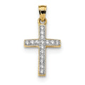 14K Cz Latin Cross Pendant