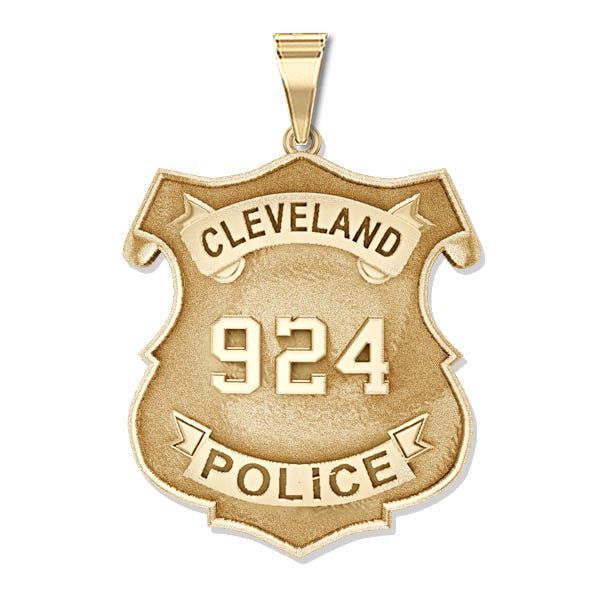 Personalized Police Shield Ohio Badge with Your Department and Number