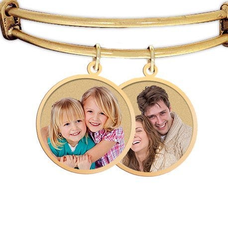 Additional Round Photo Charm for Expandable Bracelet