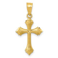 14K Diamond-Cut Passion Cross Charm