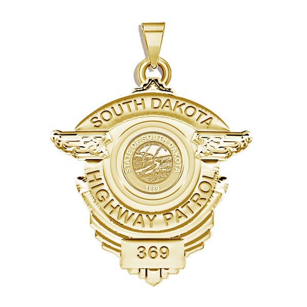 Personalized South Dakota Highway Patrol Police Badge with Your Number