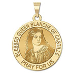 Blessed Queen Blanche of Castille Round Religious Medal