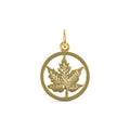 Maple Leaf Disc Charm