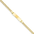 Custom Engraved 14K Gold Men's Curb Link ID Bracelet