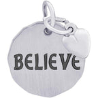Believe Tag with Heart Engravable