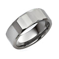 Tungsten Faceted Approx. 0.31 Inch Polished Wedding Band
