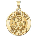 Saint Isberga Round Religious Medal