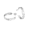 Pair of Hoop Shaped Block Name Earrings