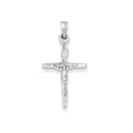 14K White Gold Inri Crucifix Charm