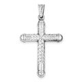 Sterling Silver Reversible Diamond-Cut Cross Pendant