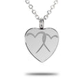Interlocking Heart, Heart Shape Cremation and Ash Vessel