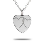 Interlocking Heart, Heart Shape Cremation and Ash Vessel