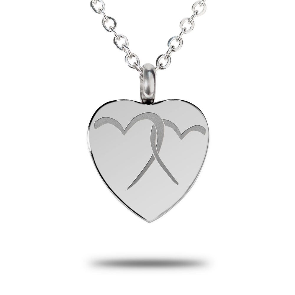 Interlocking Heart, Heart Shape Cremation and Ash Vessel