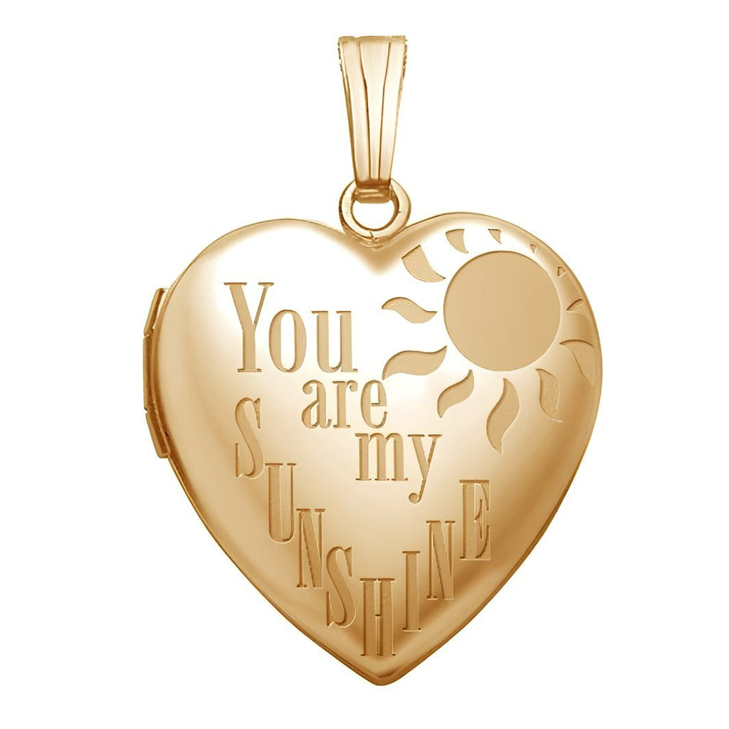 You Are My Sunshine Heart Photo Locket