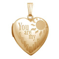 You Are My Sunshine Heart Photo Locket