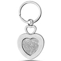 Stainless Steel Custom Fingerprint Heart Keychain