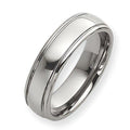Tungsten Grooved Approx. 0.28 Inch Polished Wedding Band