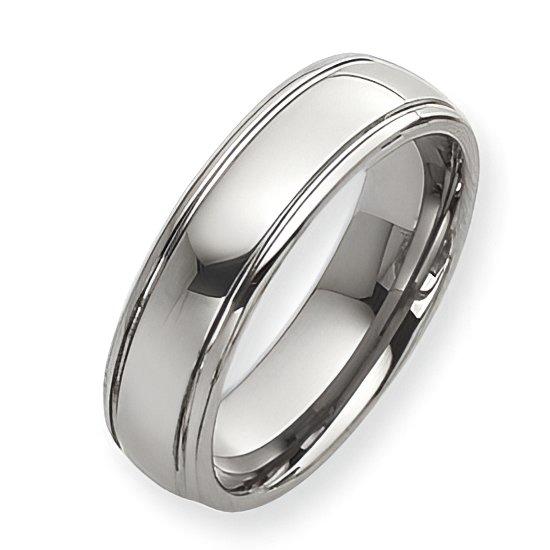 Tungsten Grooved Approx. 0.28 Inch Polished Wedding Band