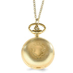Charles Hubert Women's Gold Tone Quilted Design Necklace Watch