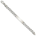 Custom Engraved Sterling Silver Men's Antiqued Curb Link ID Bracelet