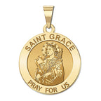 Saint Grace Religious Round Medal