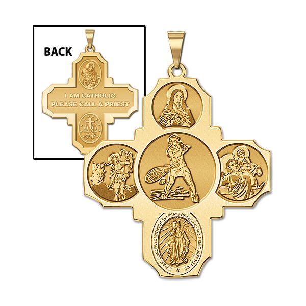 Four Way Cross - Tennis Female Religious Medal