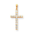 14K Aa Diamond Latin Cross Pendant