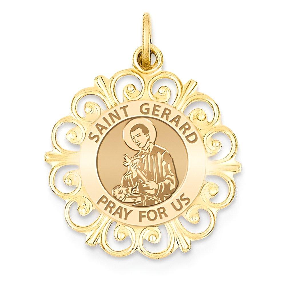 Round Filigree Saint Gerard Medal
