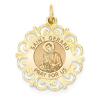 Round Filigree Saint Gerard Medal