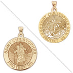 Surfing Or Surf (Boy & Girl) - Saint Christopher Doubledside Sports Religious Medal
