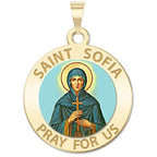 Saint Sofia Round Color Religious Medal