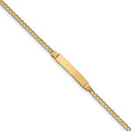 Custom Engraved 14K Gold Children's Curb Link ID Bracelet
