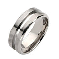 Titanium Grooved Approx. 0.31 Inch Polished Wedding Band