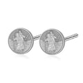 Pair Of Saint Christopher Stud Earrings