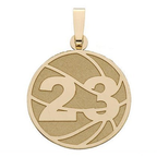 Custom Basketball Charm or Pendant with Number