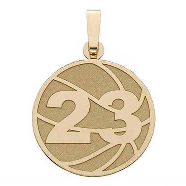 Custom Basketball Charm or Pendant with Number