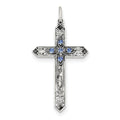 September Birthstone Cross Pendant