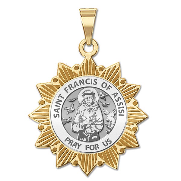 Saint Francis Of Assisi Two-Tone Medal