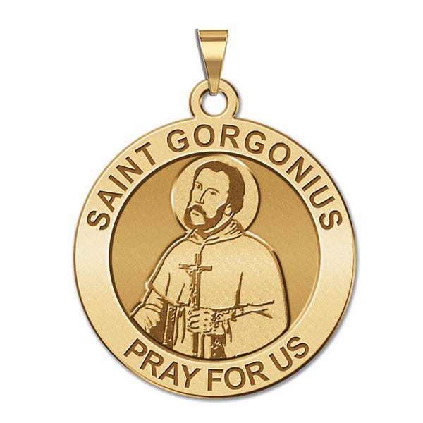 Saint Gorgonius Round Religious Medal
