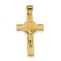 14K San Benito Two-Sided Crucifix Pendant