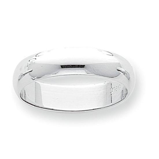 Platinum Approx. 0.24 Inch Half-Round Featherweight Band