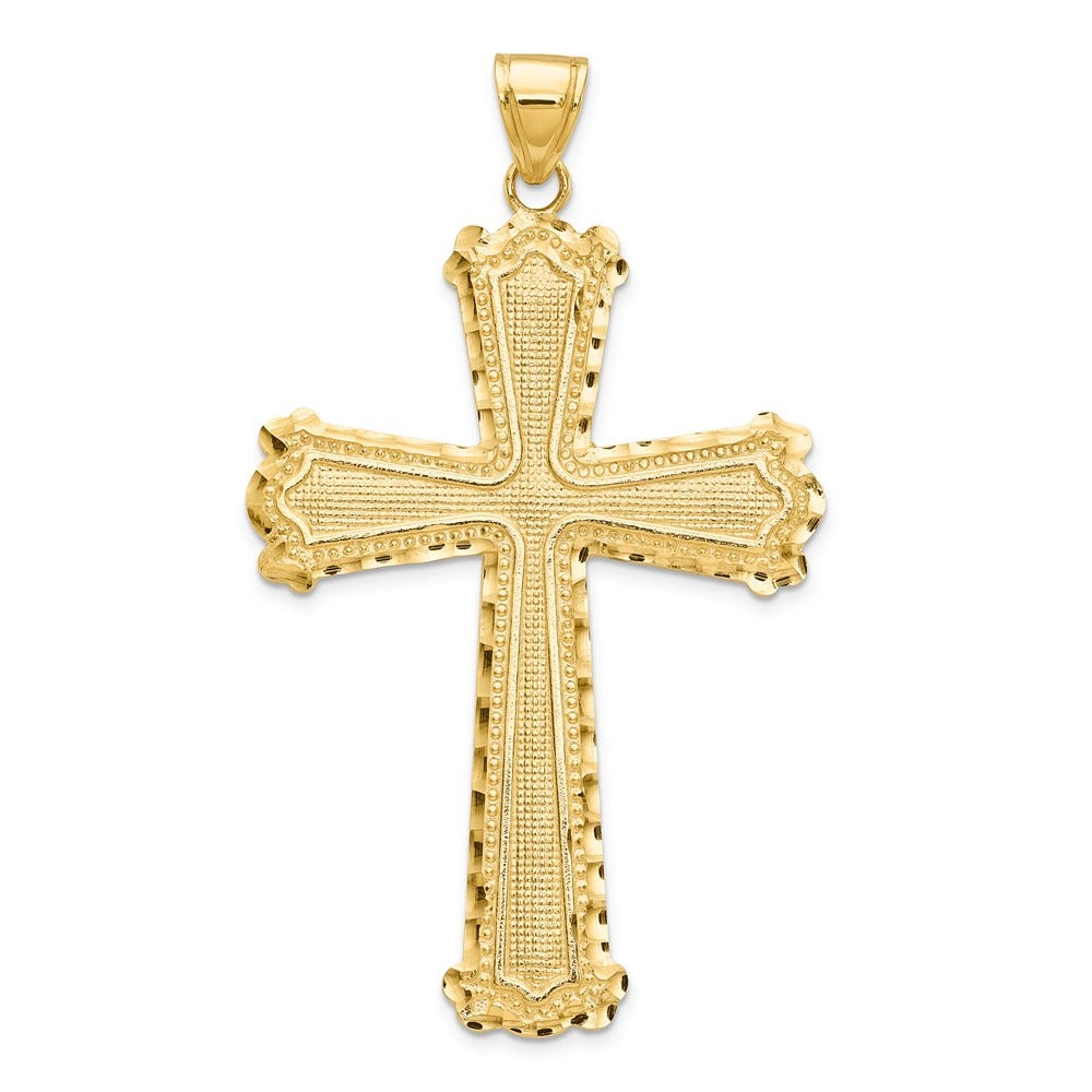 Diamond-Cut Cross Pendant