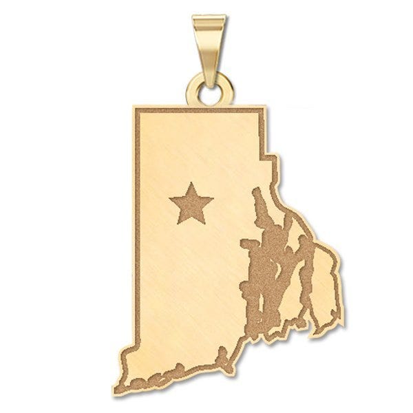 Personalized Rhode Island Pendant or Charm
