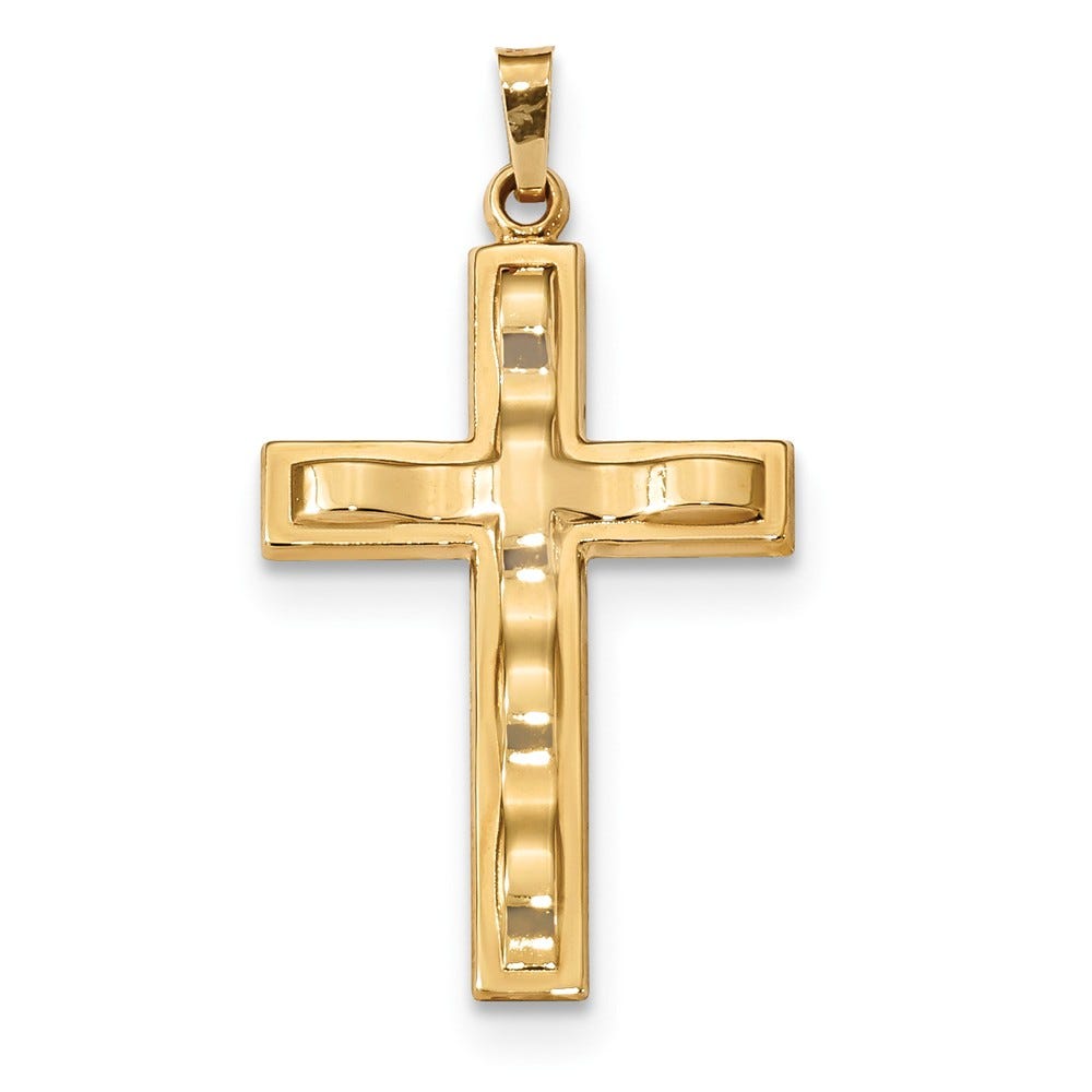 Polished Openwork Cross Pendant