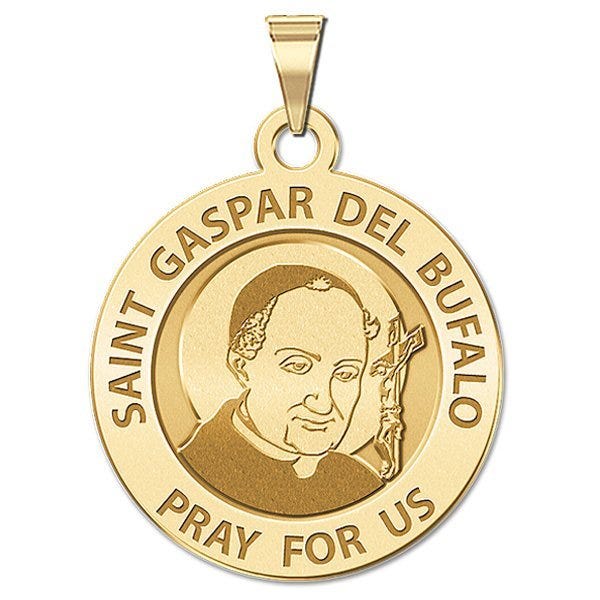 Saint Gaspar Del Bufalo Round Religious Medal