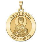 Saint Edna Round Religious Medal