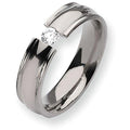Titanium Approx. 0.24 Inch 0.25Ct. Diamond Wedding Band