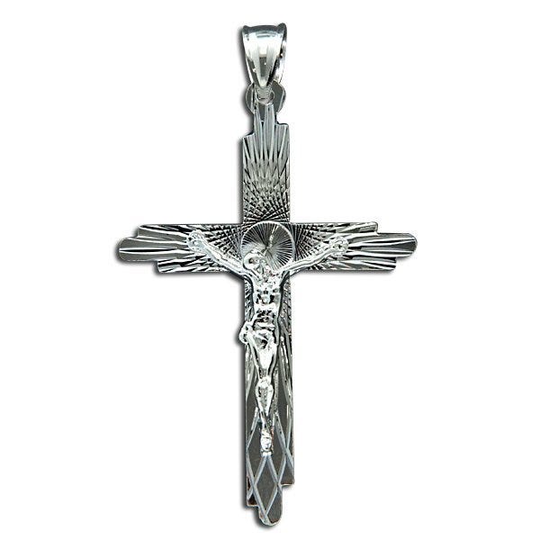 Sterling Silver Flared-Arm Crucifix Pendant